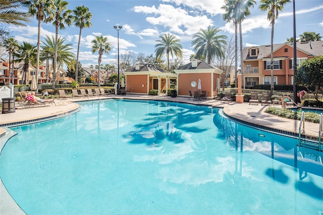 view of pool with a patio