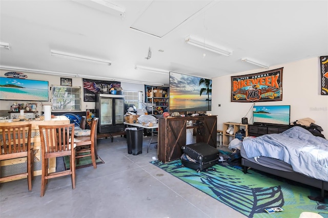 interior space with concrete flooring