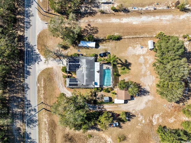 drone / aerial view with a rural view