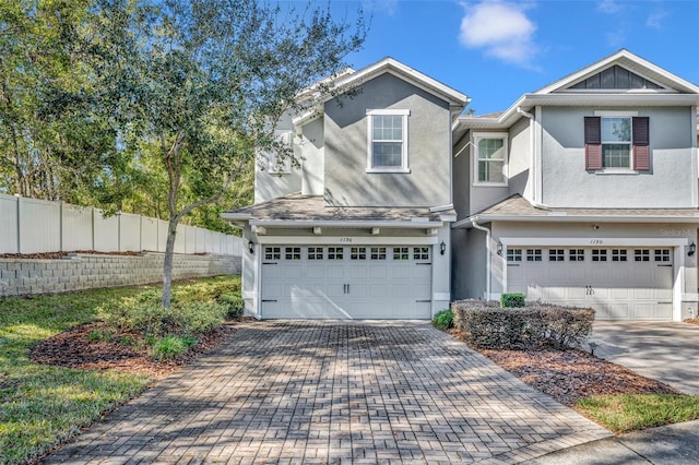 view of front of home with a garage