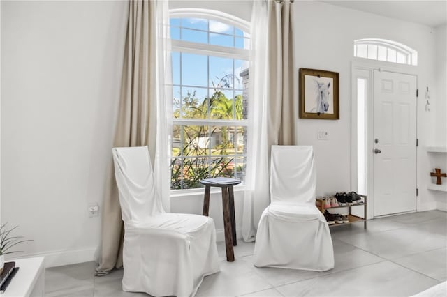 sitting room with plenty of natural light