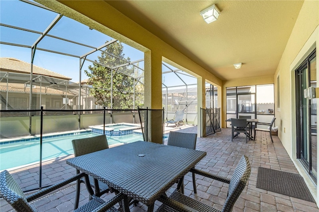 view of sunroom