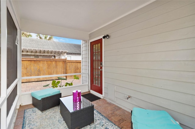 view of sunroom / solarium