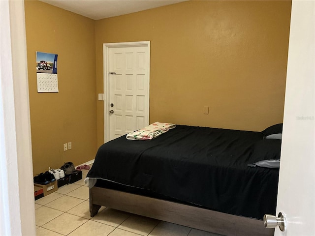 view of tiled bedroom