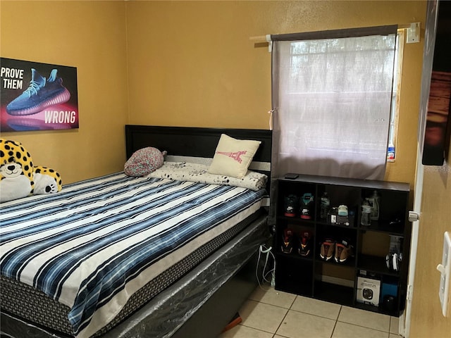 view of tiled bedroom