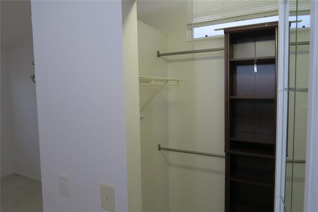 view of walk in closet