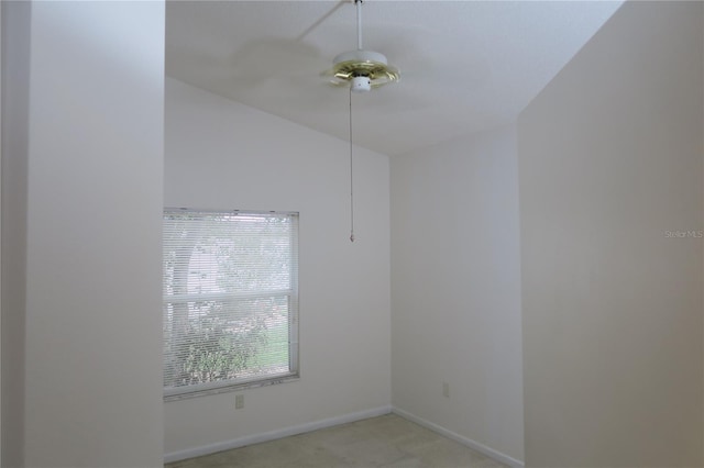 unfurnished room with light carpet