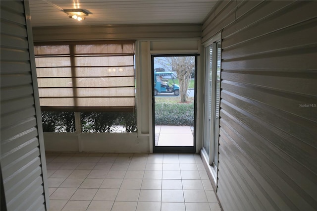 interior space with light tile patterned floors