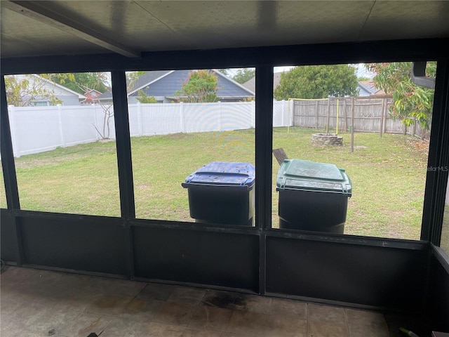 view of sunroom