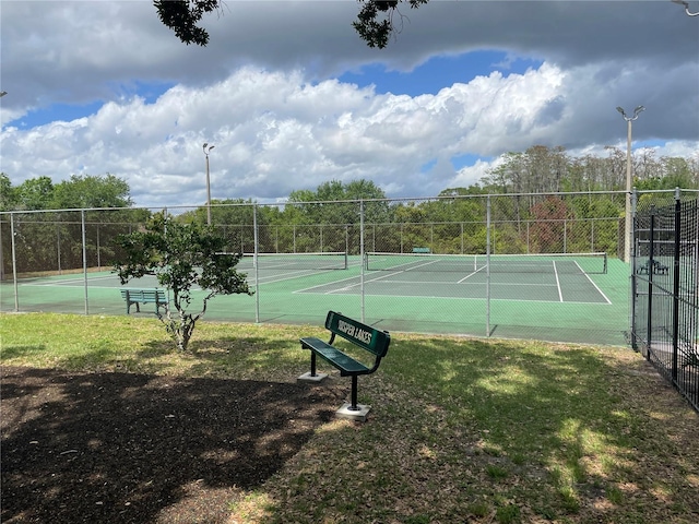 view of tennis court