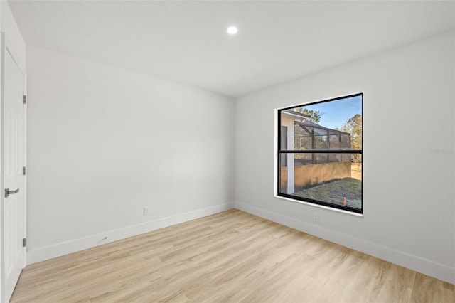 empty room featuring light hardwood / wood-style flooring