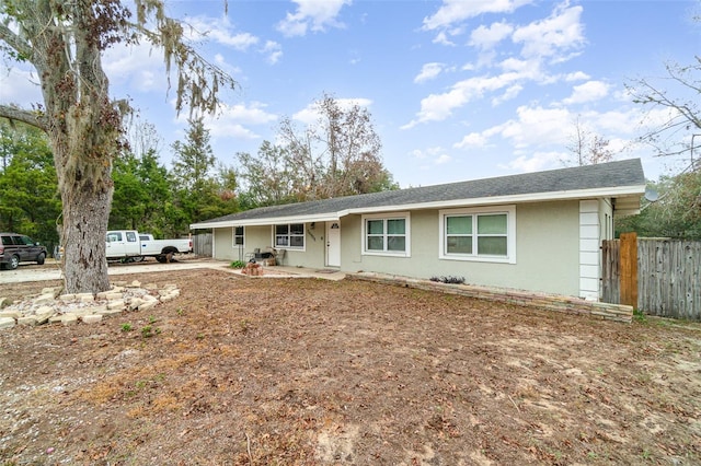 single story home with a patio area