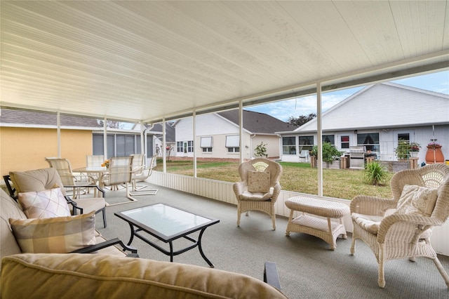 view of sunroom / solarium