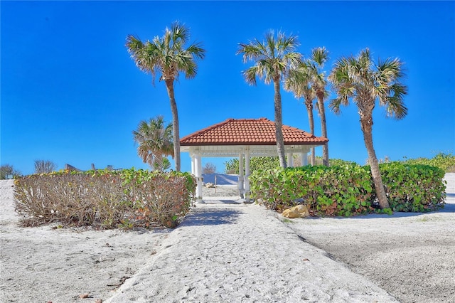 view of property's community featuring a gazebo