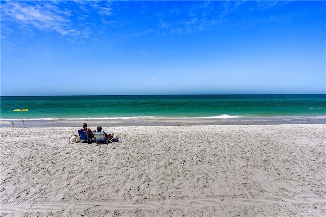 property view of water with a view of the beach