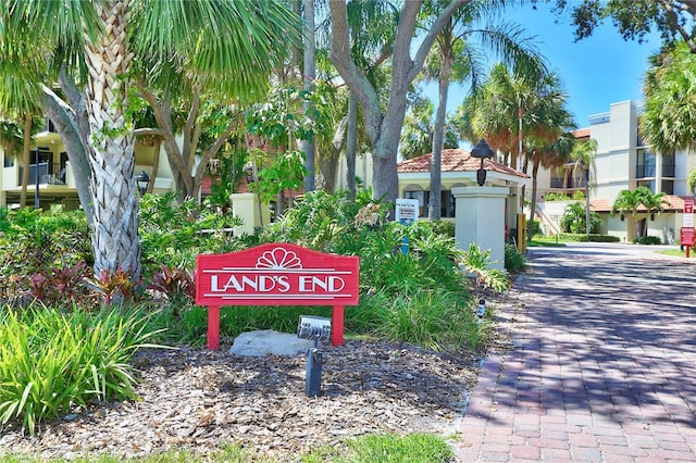 view of community sign