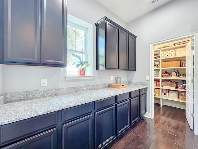 kitchen featuring dark wood-type flooring