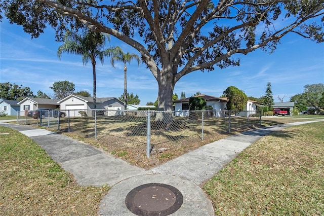 view of front of home with a front yard