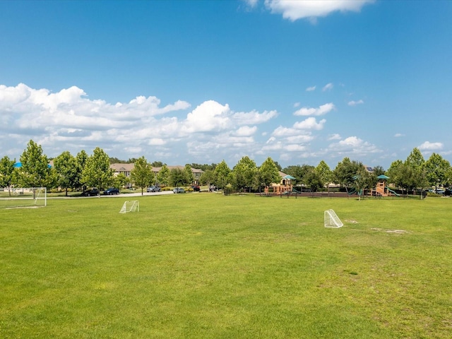 view of property's community featuring a playground