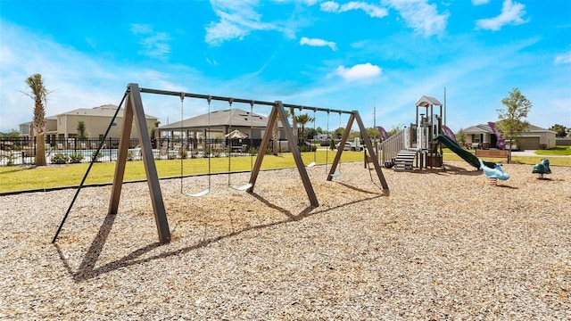 view of jungle gym