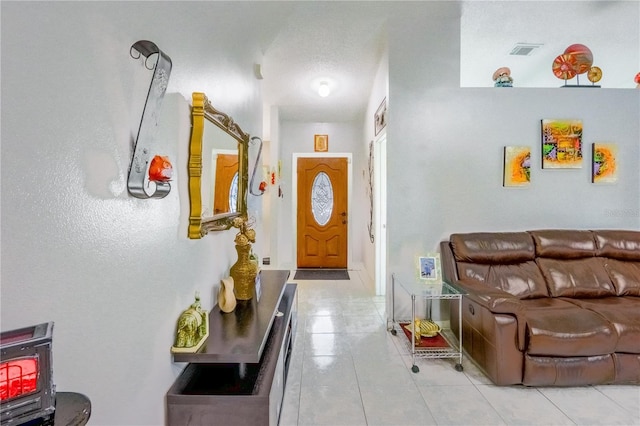 interior space featuring light tile patterned floors