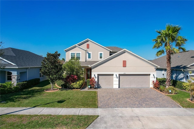 view of property featuring a front yard