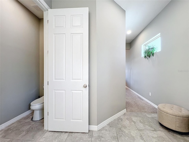 interior space with toilet