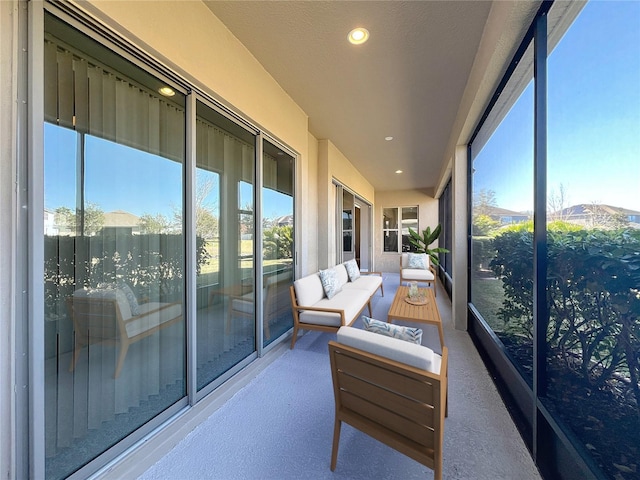 sunroom with a wealth of natural light