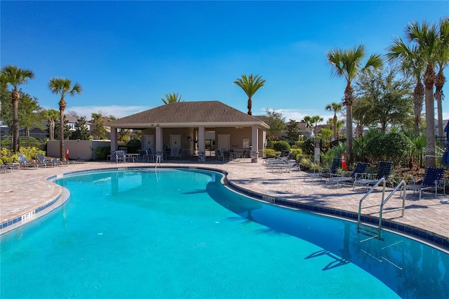 view of pool with a patio