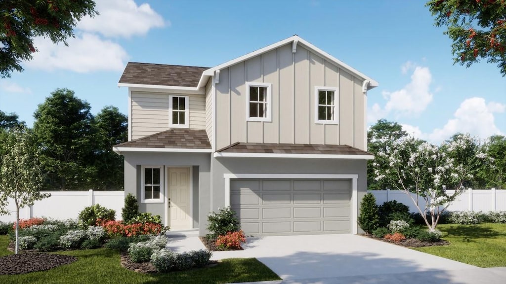 view of front of house featuring a garage