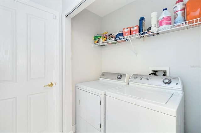 laundry area featuring separate washer and dryer