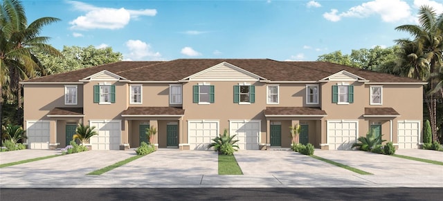 view of front of home featuring a garage