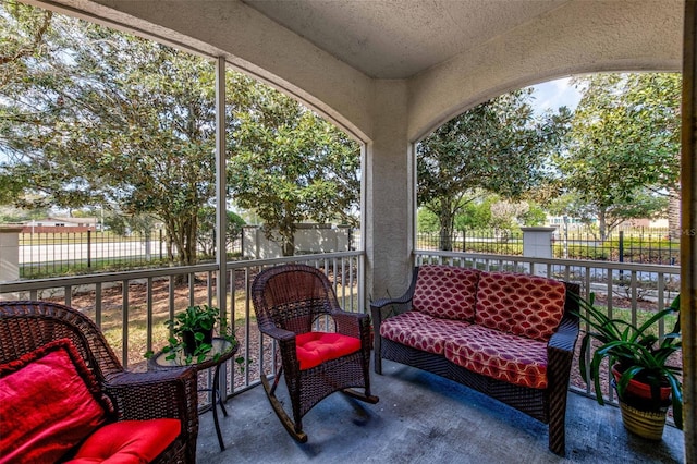 view of sunroom / solarium