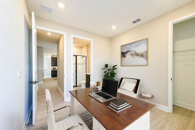 4425 Lions Gate Ave, Clermont, FL 34711 - office featuring light wood-style flooring and recessed lighting