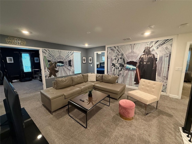 view of carpeted living room