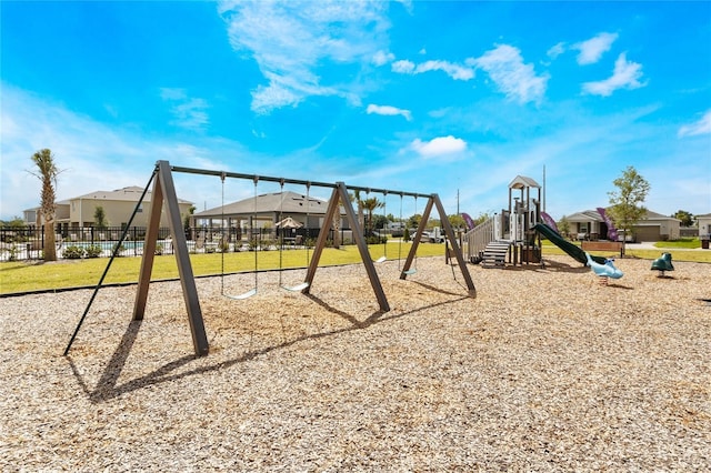 view of jungle gym