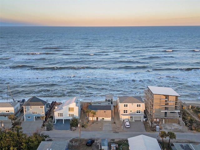 property view of water featuring a residential view