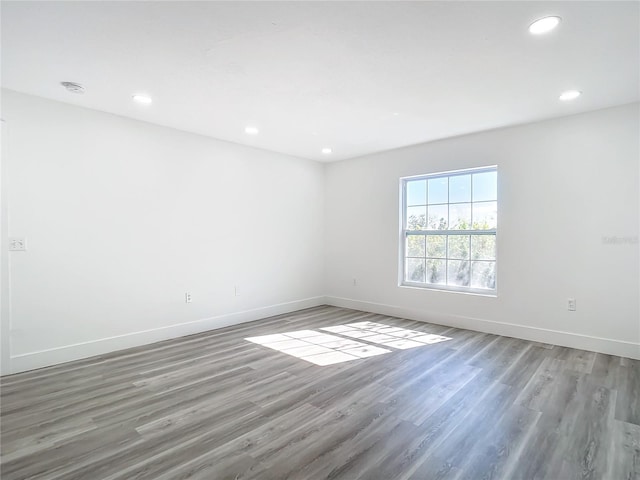 empty room with wood-type flooring