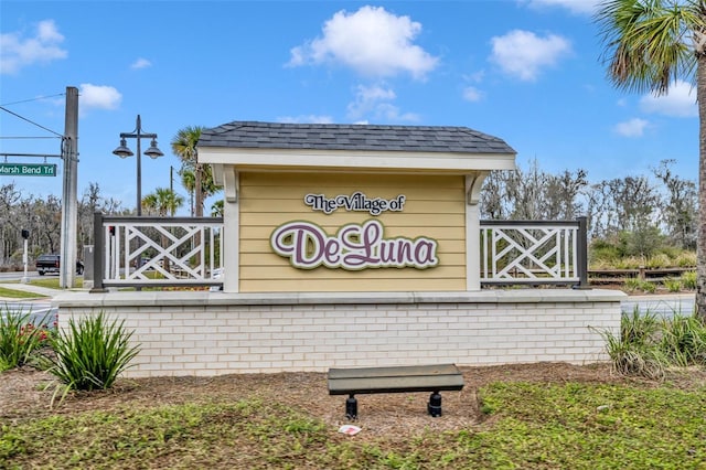 view of community sign