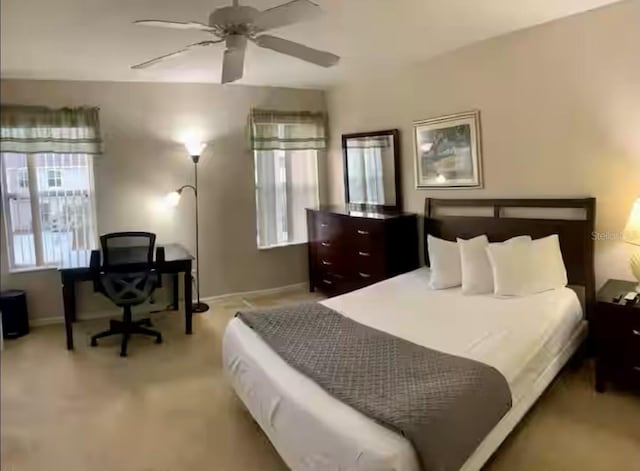 bedroom with ceiling fan