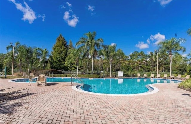 view of pool with a patio area