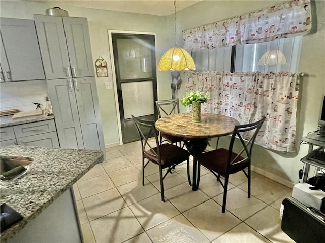 view of tiled dining room