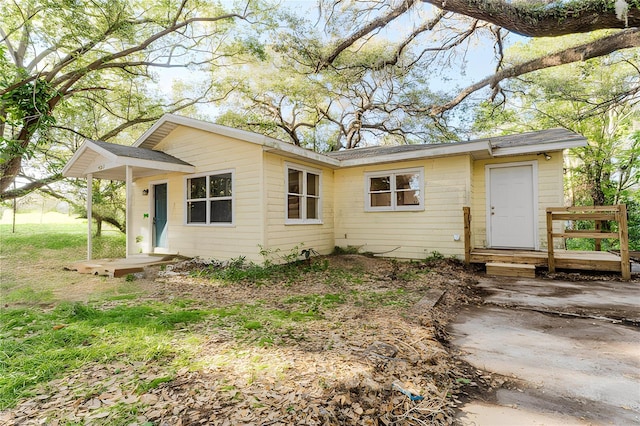 view of ranch-style house