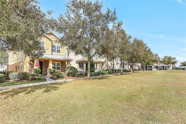 view of front of house with a front yard