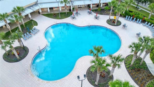 view of pool with a patio area