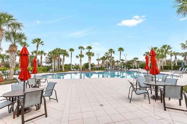 view of pool with a patio area