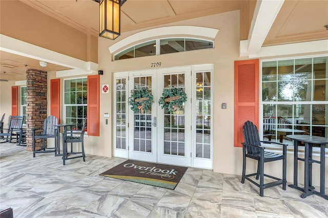 view of exterior entry with french doors