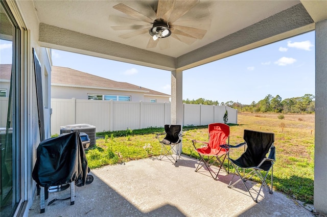 361 Preserve Pointe Blvd, Davenport, FL 33837 - view of patio / terrace featuring ceiling fan and area for grilling