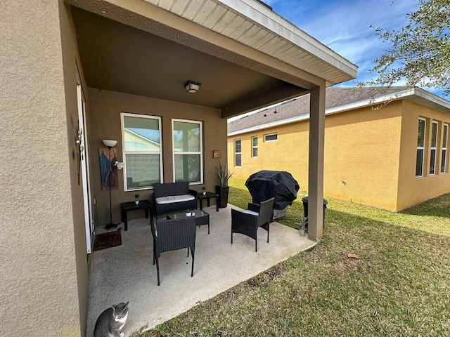 view of patio / terrace featuring grilling area