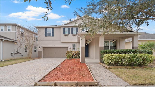 view of front of home featuring a garage